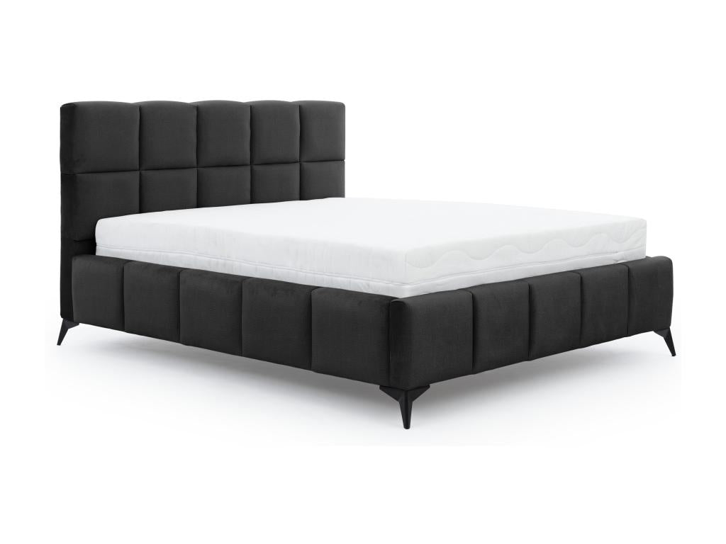 Black Velvet Bed, 140 x 200 cm