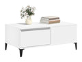 White Engineered Wood Coffee Table, 90 x 50 x 36.5 cm