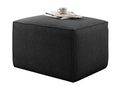 Black Fabric Ottoman