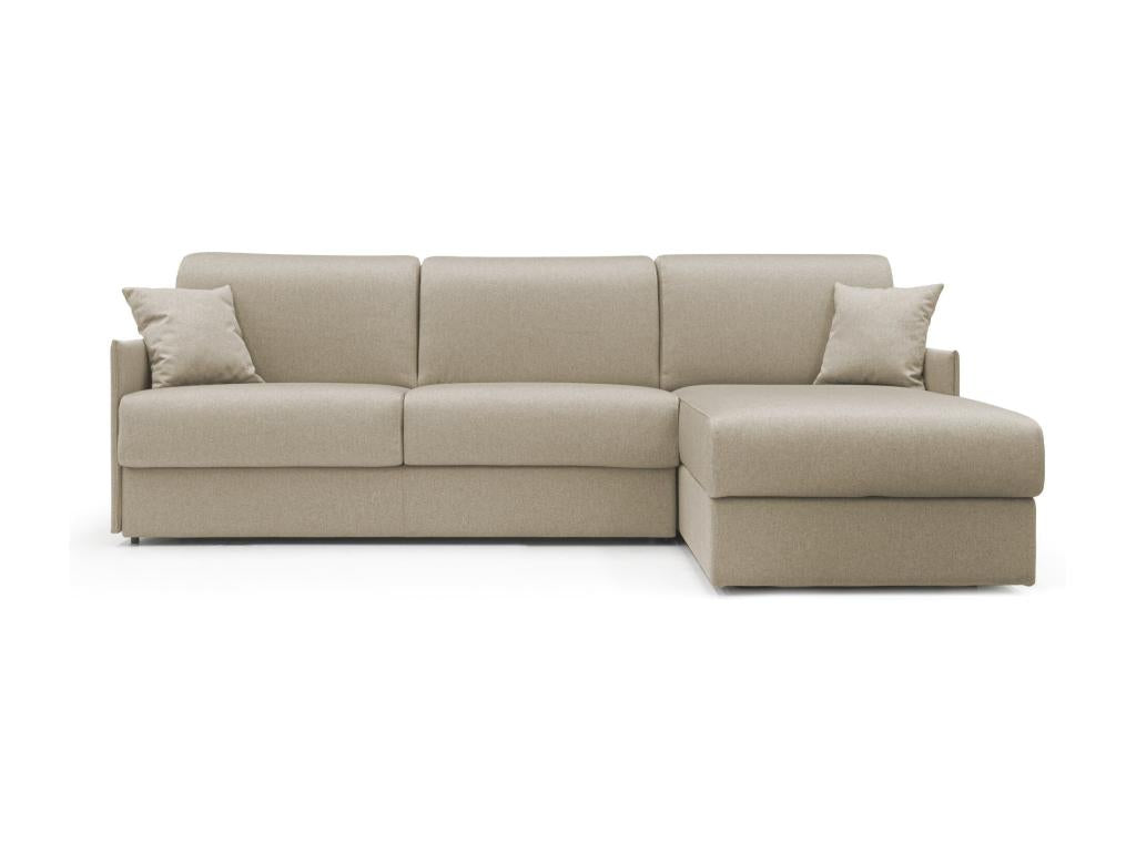 Beige Fabric Sofa Bed, 120 x 197 cm