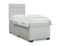 Gray Velvet Mattress, 90 x 190 cm