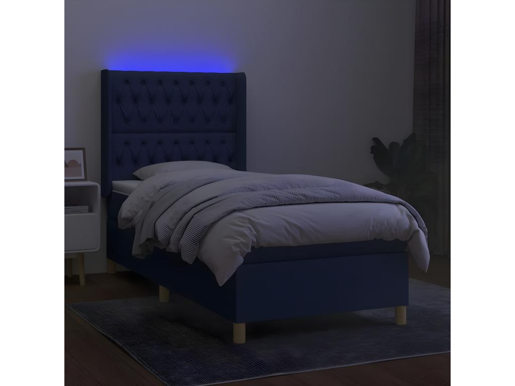 Blue Fabric Mattress, 90 x 200 cm