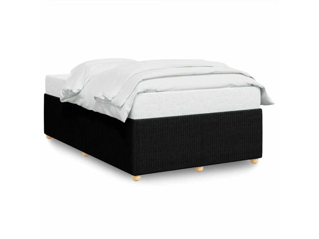 Black Fabric Bed Frame, 120 x 200 cm