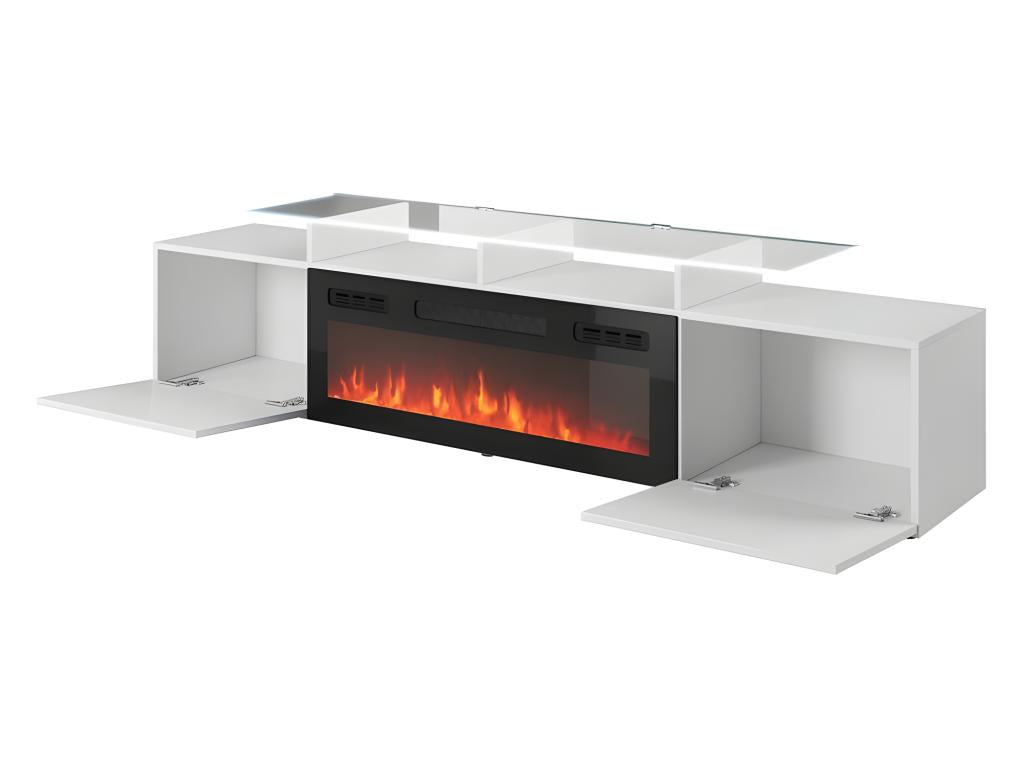 White TV Stand, 190 x 49 x 37 cm