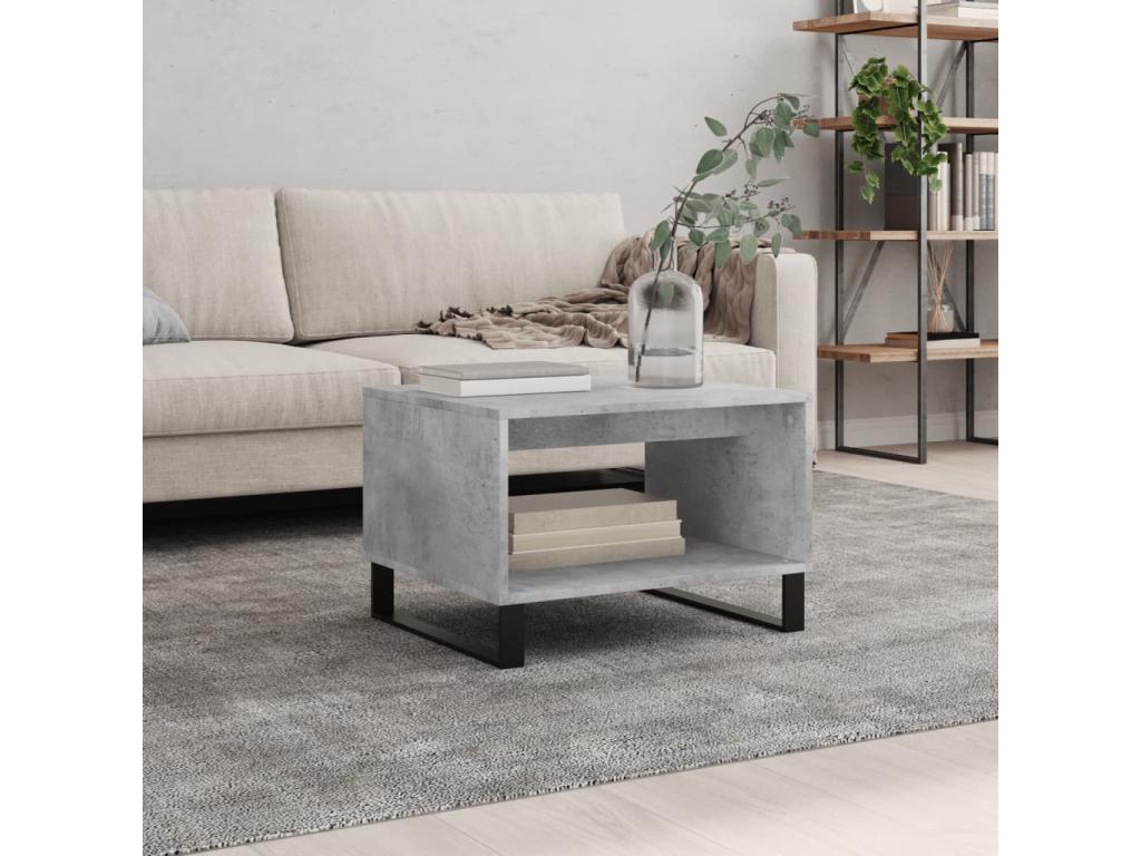 Gray Engineered Wood Coffee Table, 60 x 50 x 40 cm