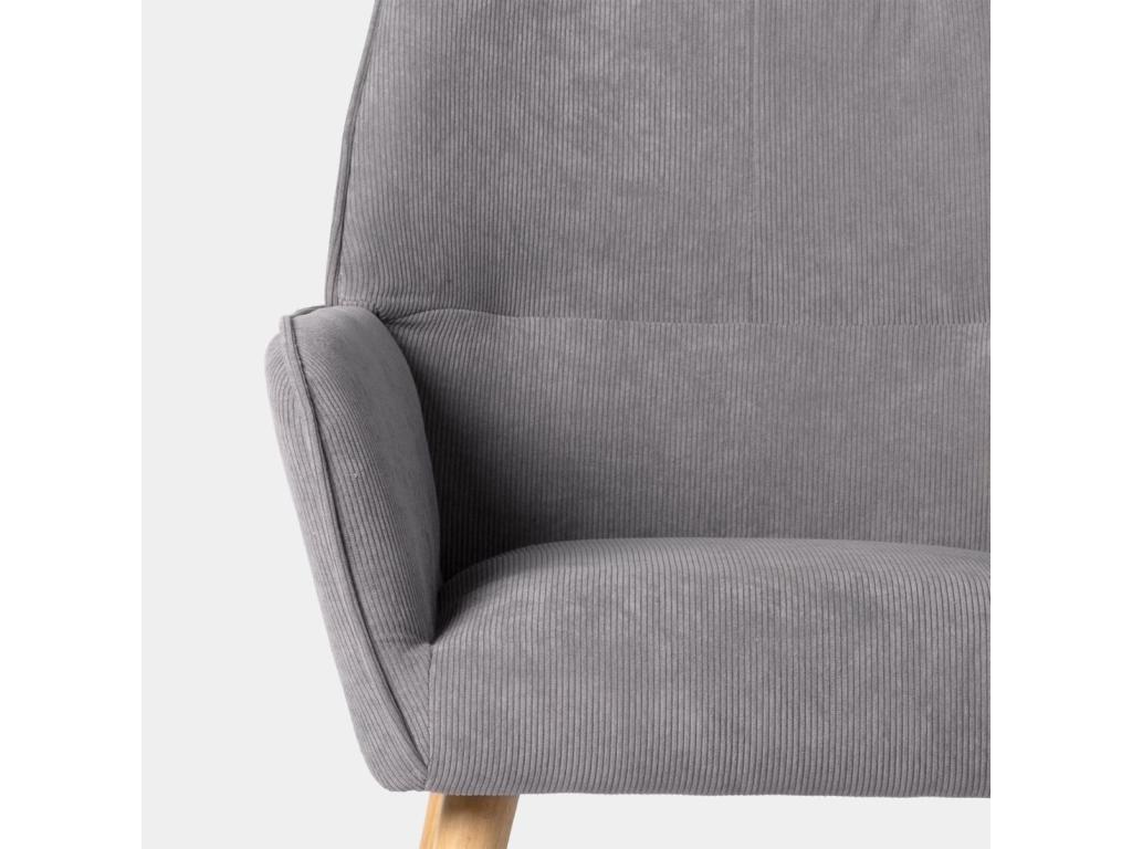 Gray Fabric Accent Chair, 65 x 93 cm