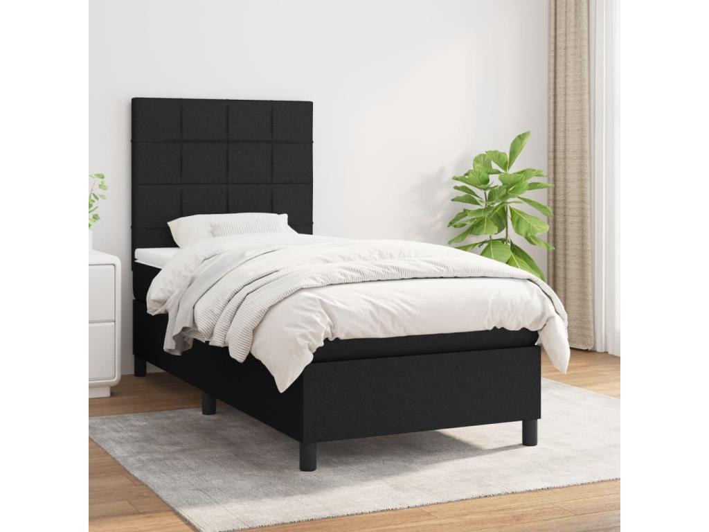 Black Fabric Mattress, 100 x 200 cm
