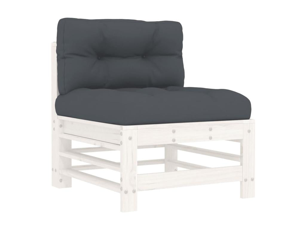 White Solid Wood Outdoor Furniture Set