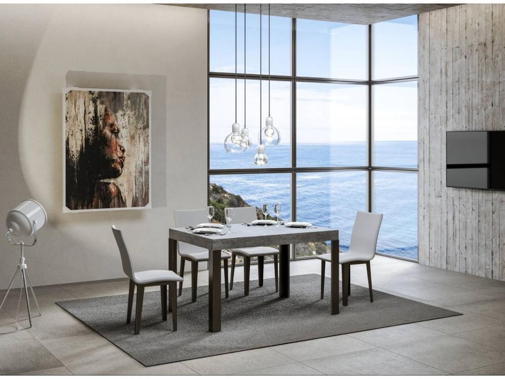 Gray Metal Dining Table