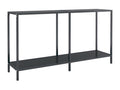 Black Glass Table, 140 x 35 x 75.5 cm