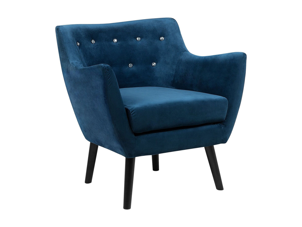 Blue Velvet Accent Chair