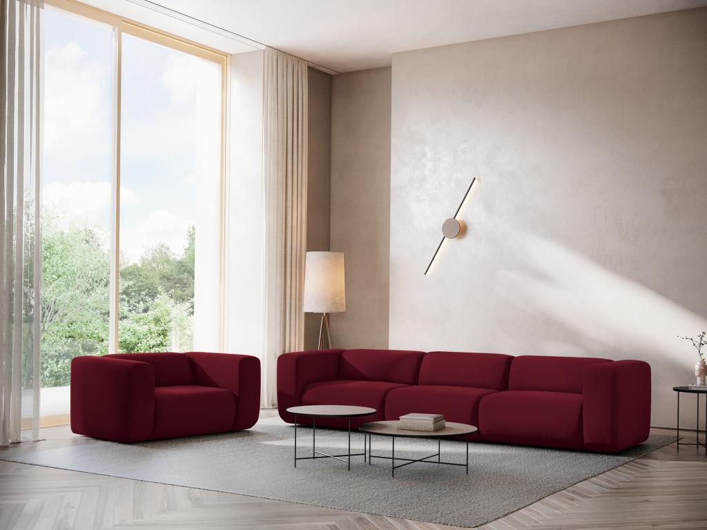 Red Velvet Accent Chair