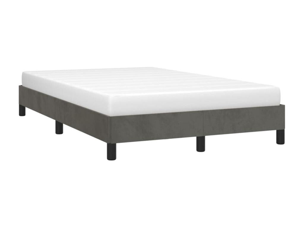 Gray Velvet Bed Frame, 120 x 190 cm