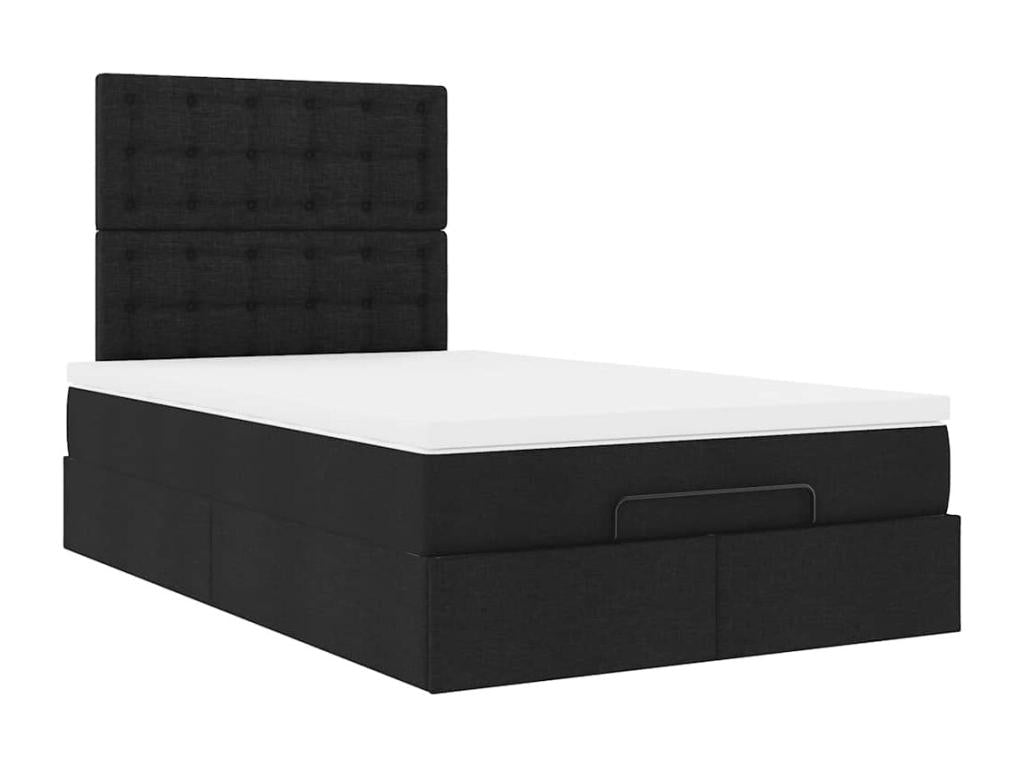 Black Fabric Mattress, 120 x 200 cm