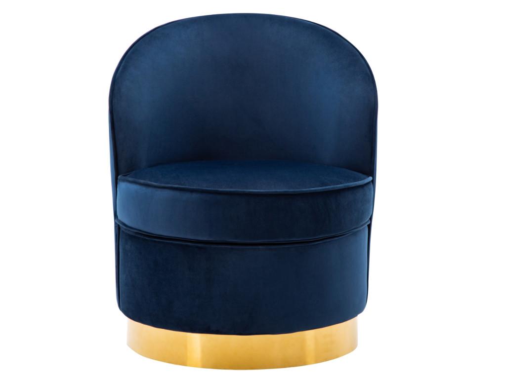 Blue Velvet Accent Chair - dlz1766579685561