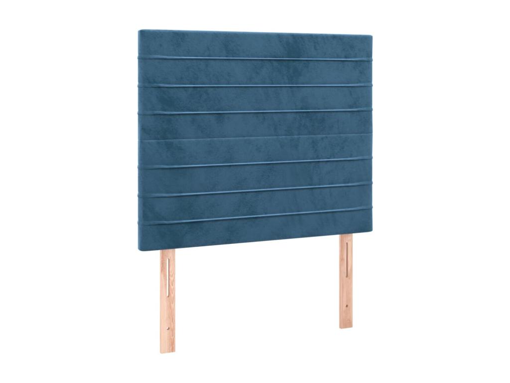 Blue Velvet Bed, 100 x 5 x 78 cm