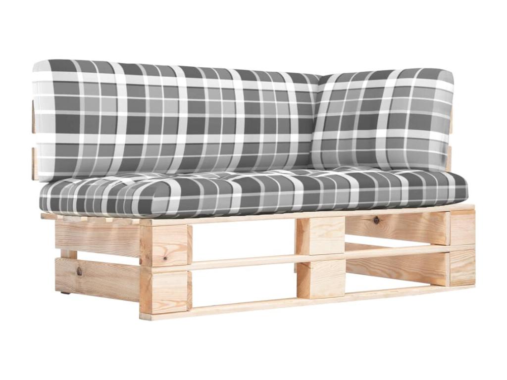 Gray Pine Wood Sofa