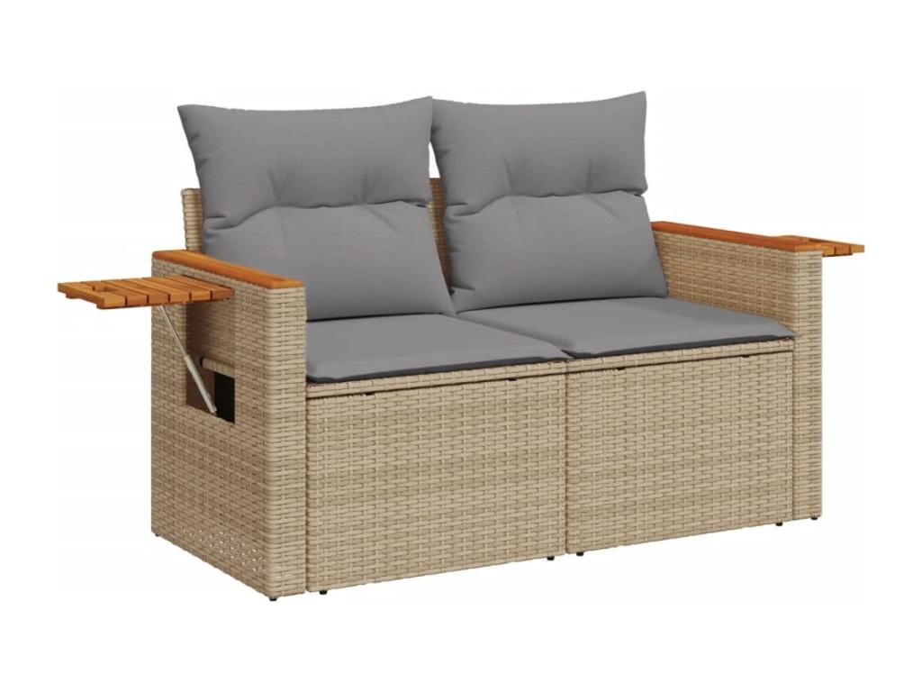Beige Woven Resin Wicker Outdoor Furniture Set - dlz1766579616124