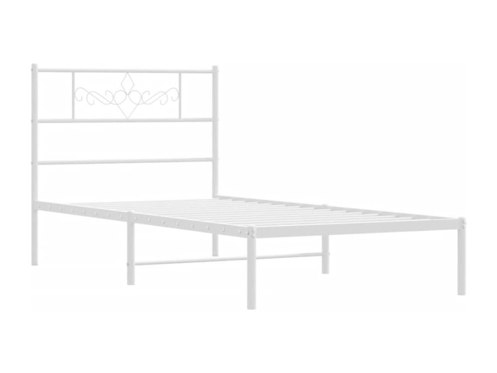 White Metal Bed Frame, 90 x 200 cm