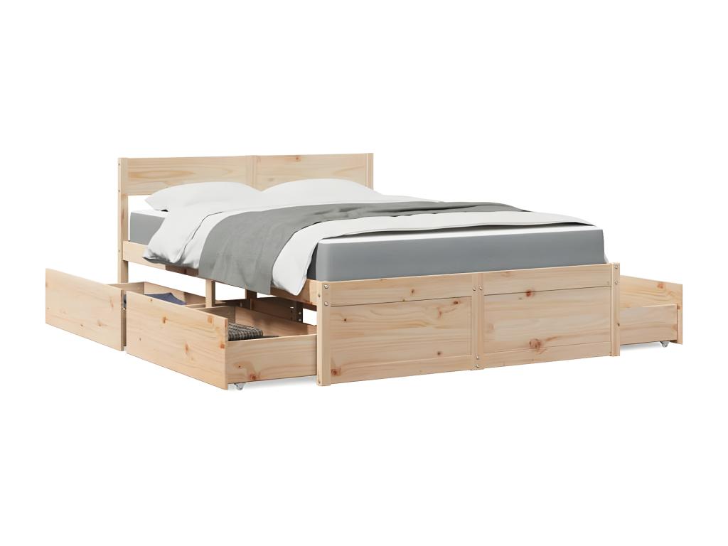 Brown Solid Wood Mattress, 140 x 190 cm