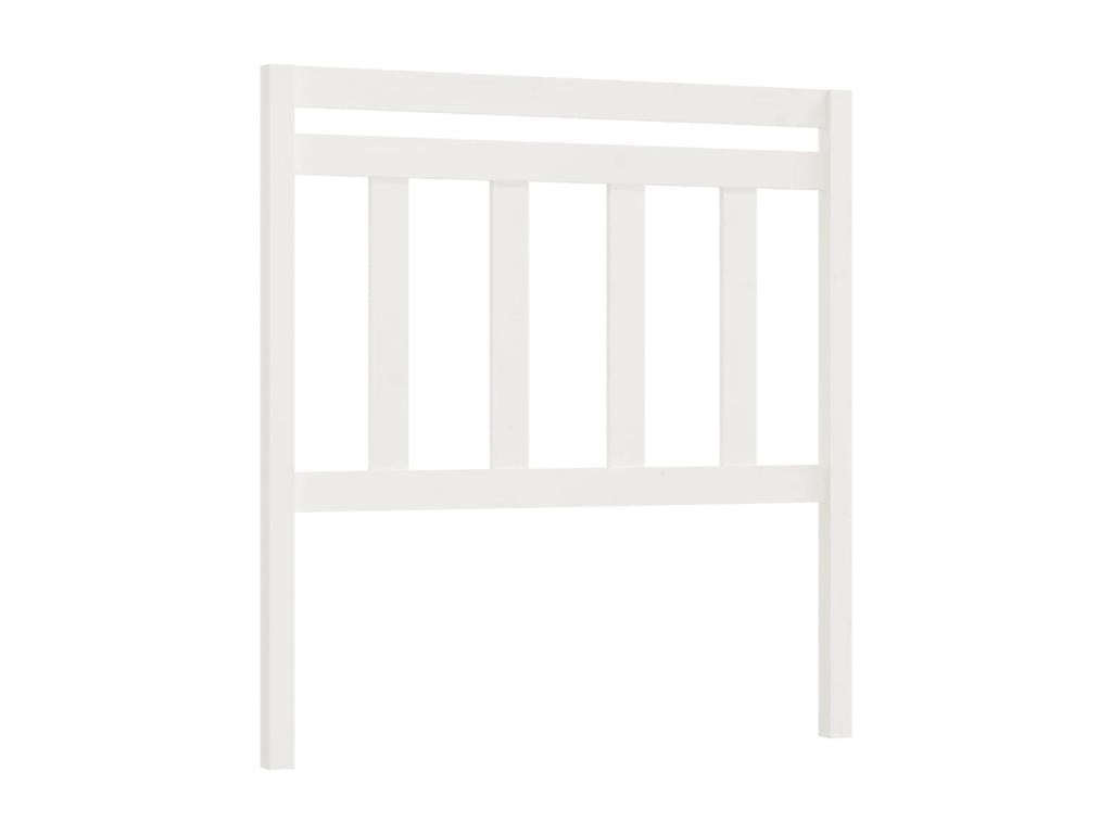 White Solid Wood Bed, 106 x 4 x 100 cm