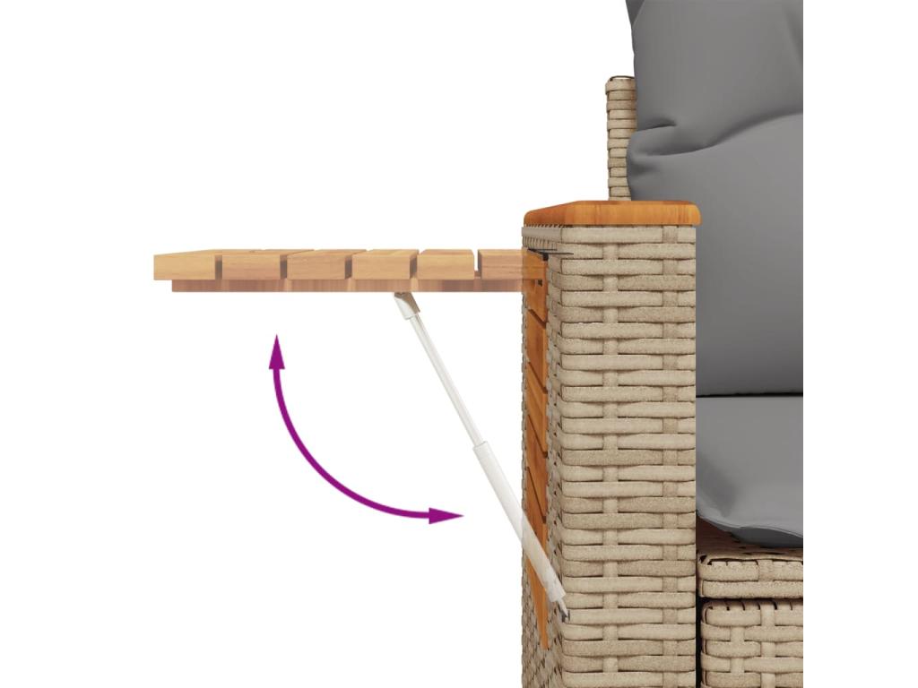 Beige Woven Resin Wicker Outdoor Furniture Set - dlz1766579616124