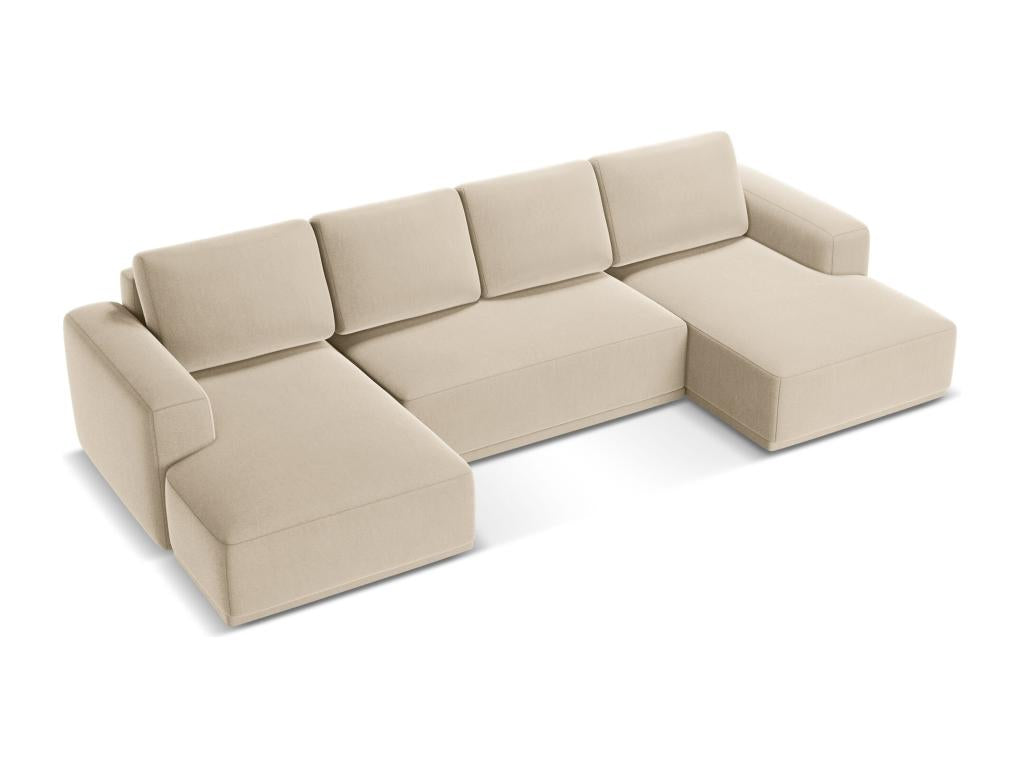 Beige Velvet Sofa Bed