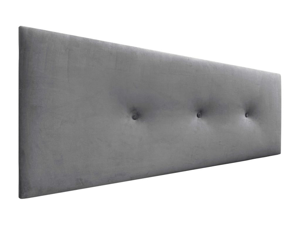 Gray Velvet Bed, 150 x 50 cm